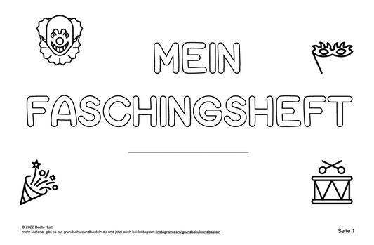 Lernheft: Mein Faschingsheft