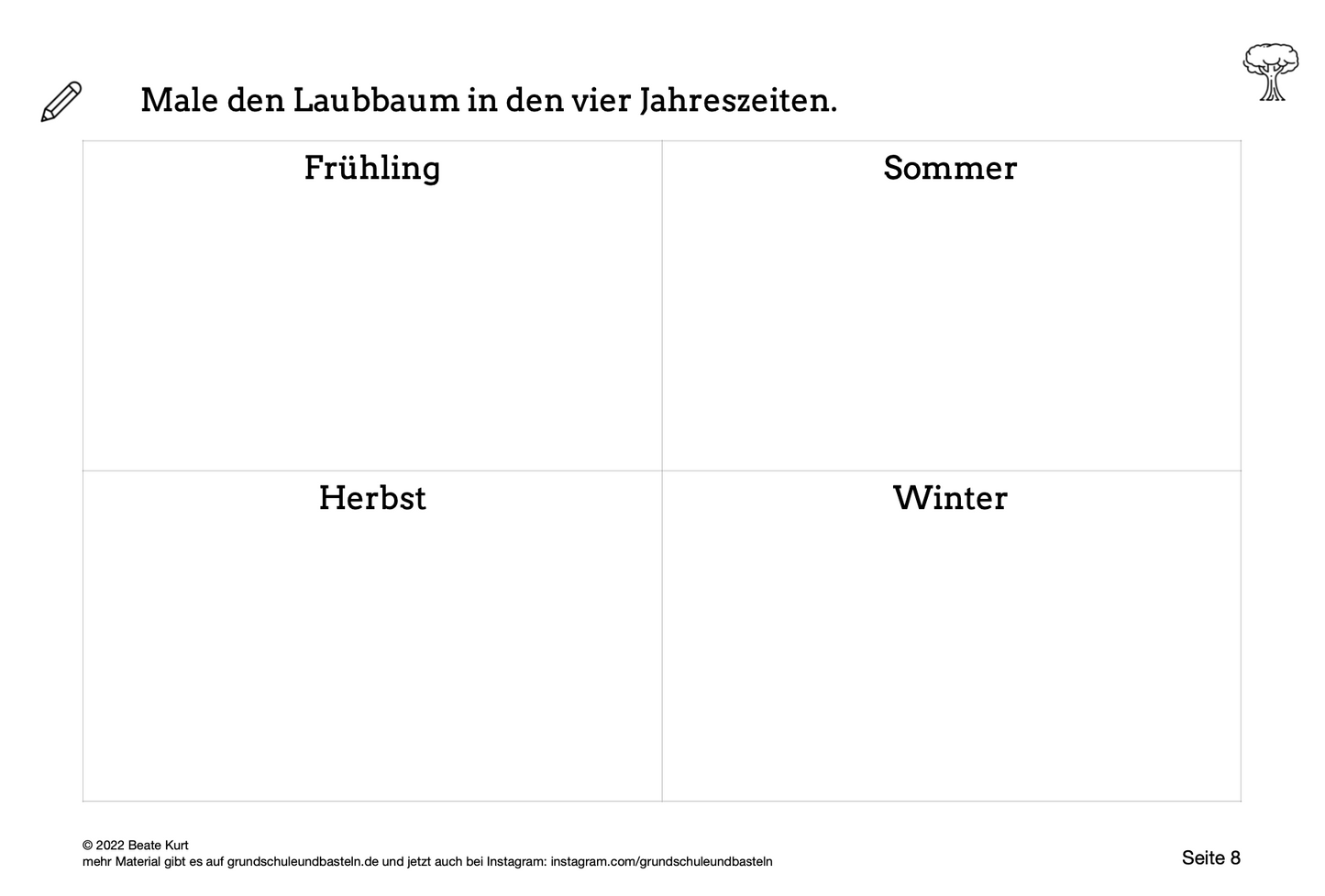 Lernheft: Laub– und Nadelbäume