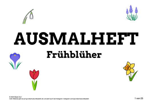 Ausmalheft: Frühblüher