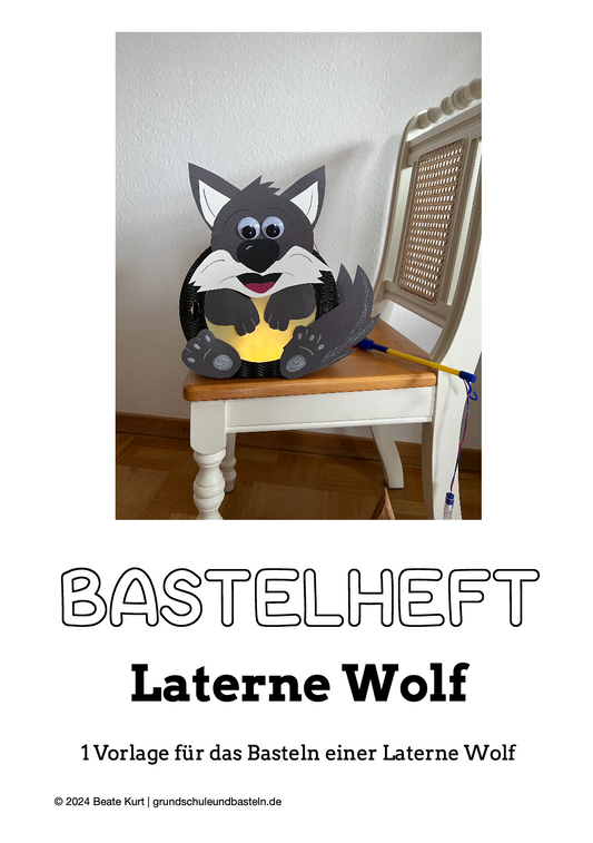 Bastelheft: Laterne Wolf