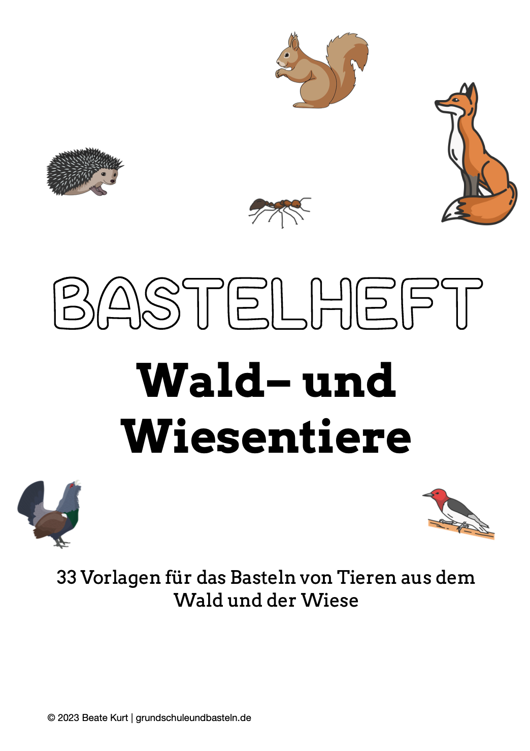 Bastelheft: Wald- und Wiesentiere