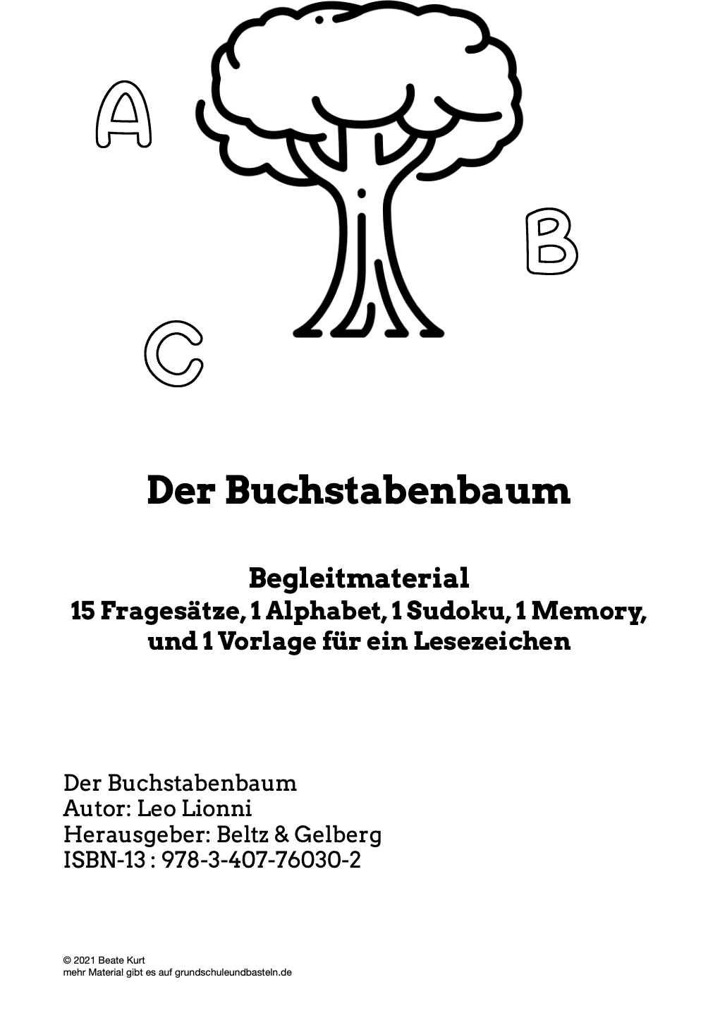 Begleitmaterial: Der Buchstabenbaum