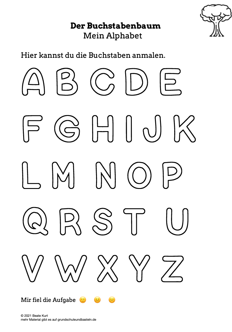 Begleitmaterial: Der Buchstabenbaum