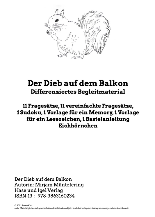 Begleitmaterial: Der Dieb auf dem Balkon