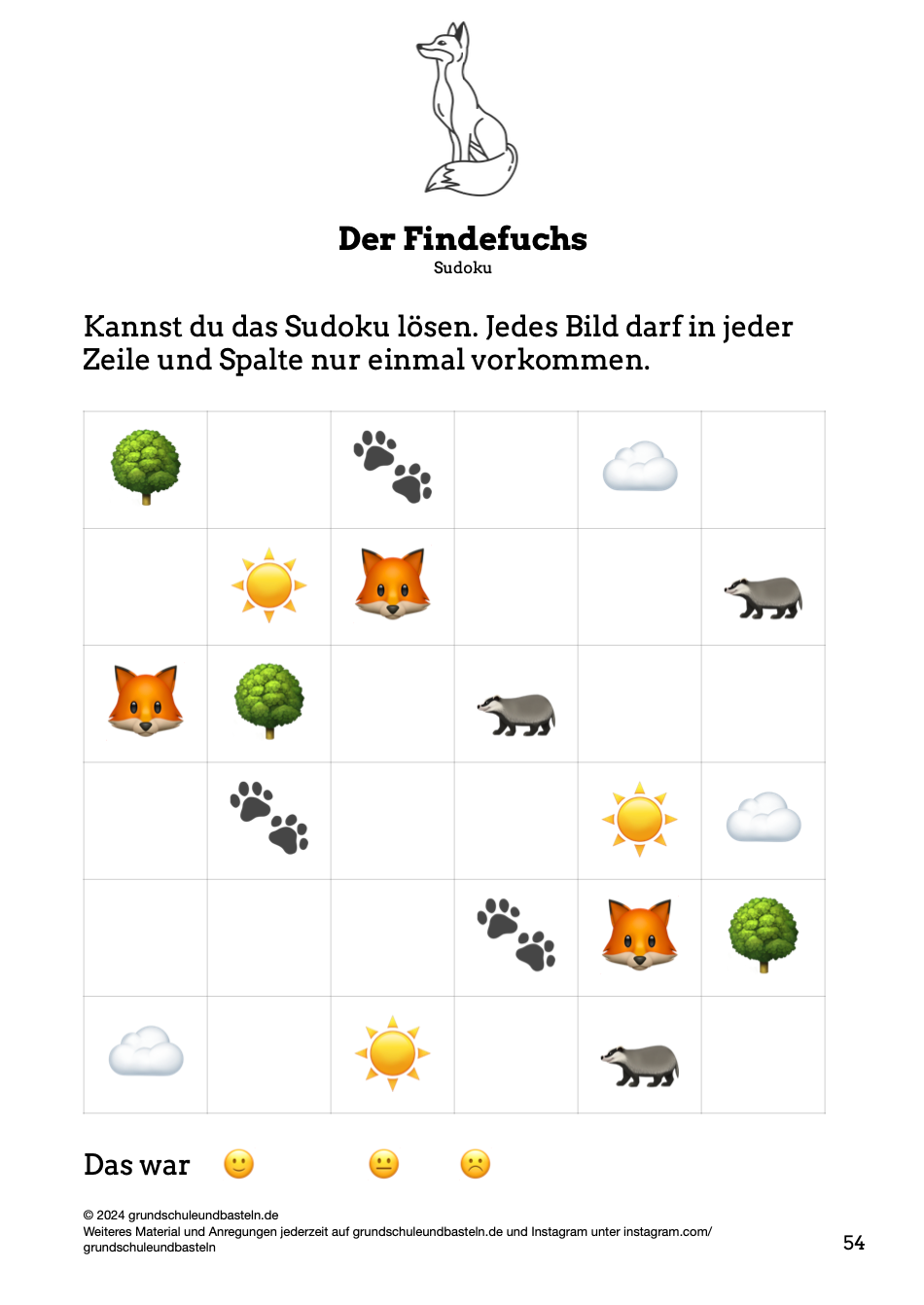 Begleitmaterial: Der Findefuchs