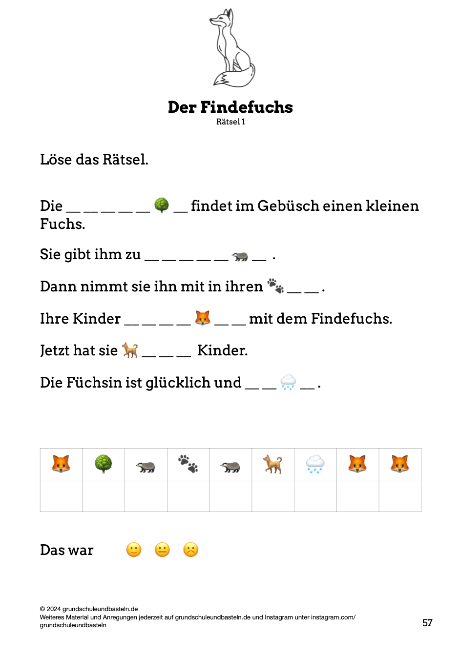 Begleitmaterial: Der Findefuchs