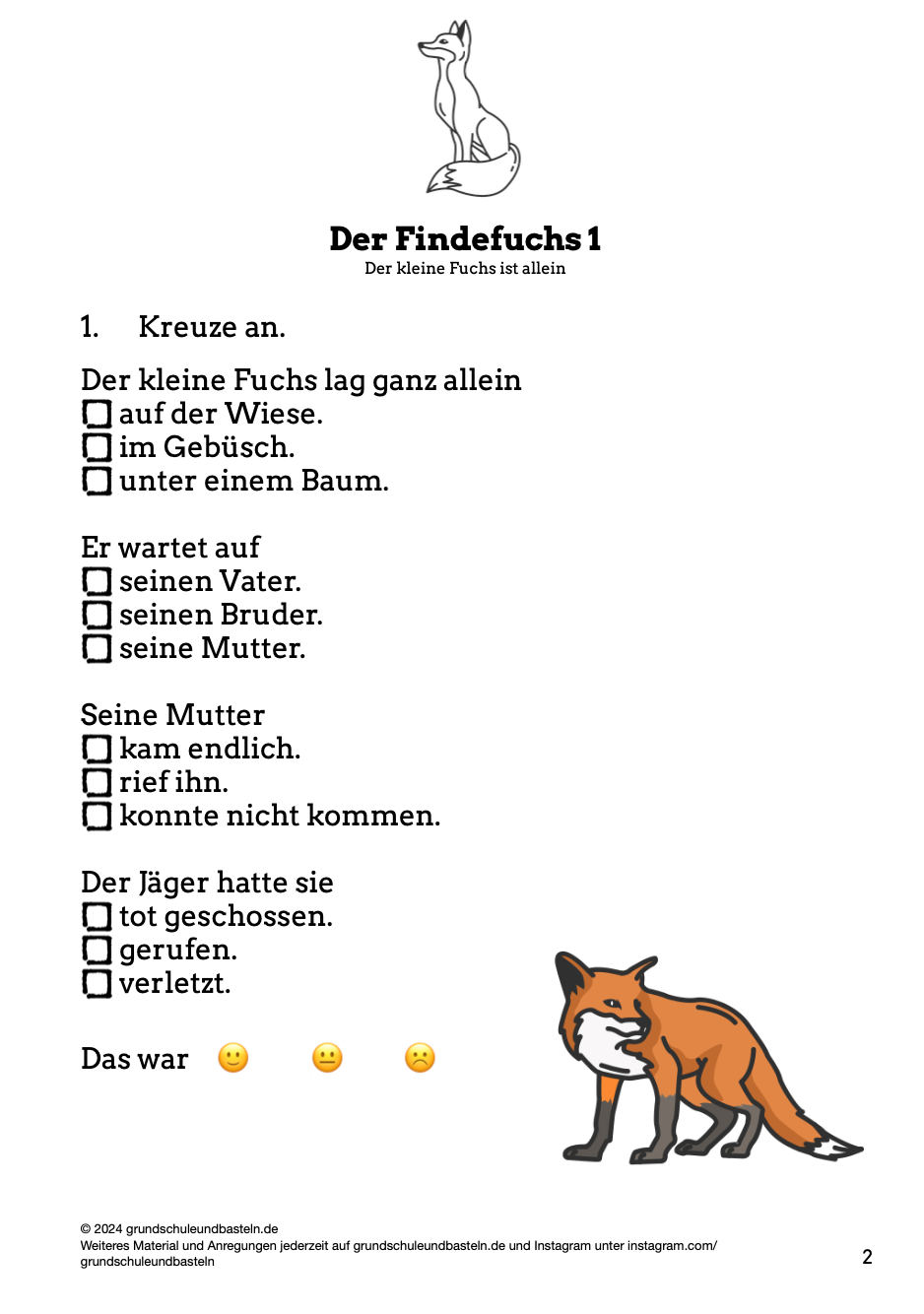 Begleitmaterial: Der Findefuchs