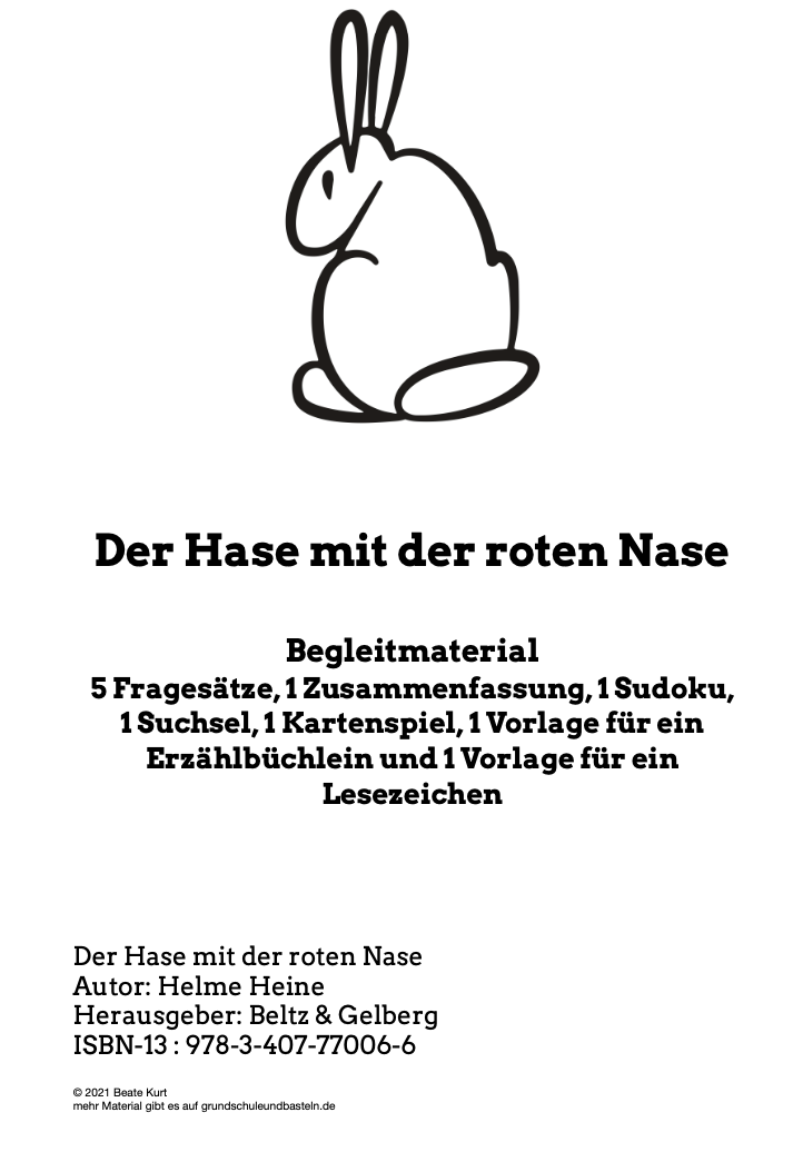 Begleitmaterial: Der Hase mit der roten Nase