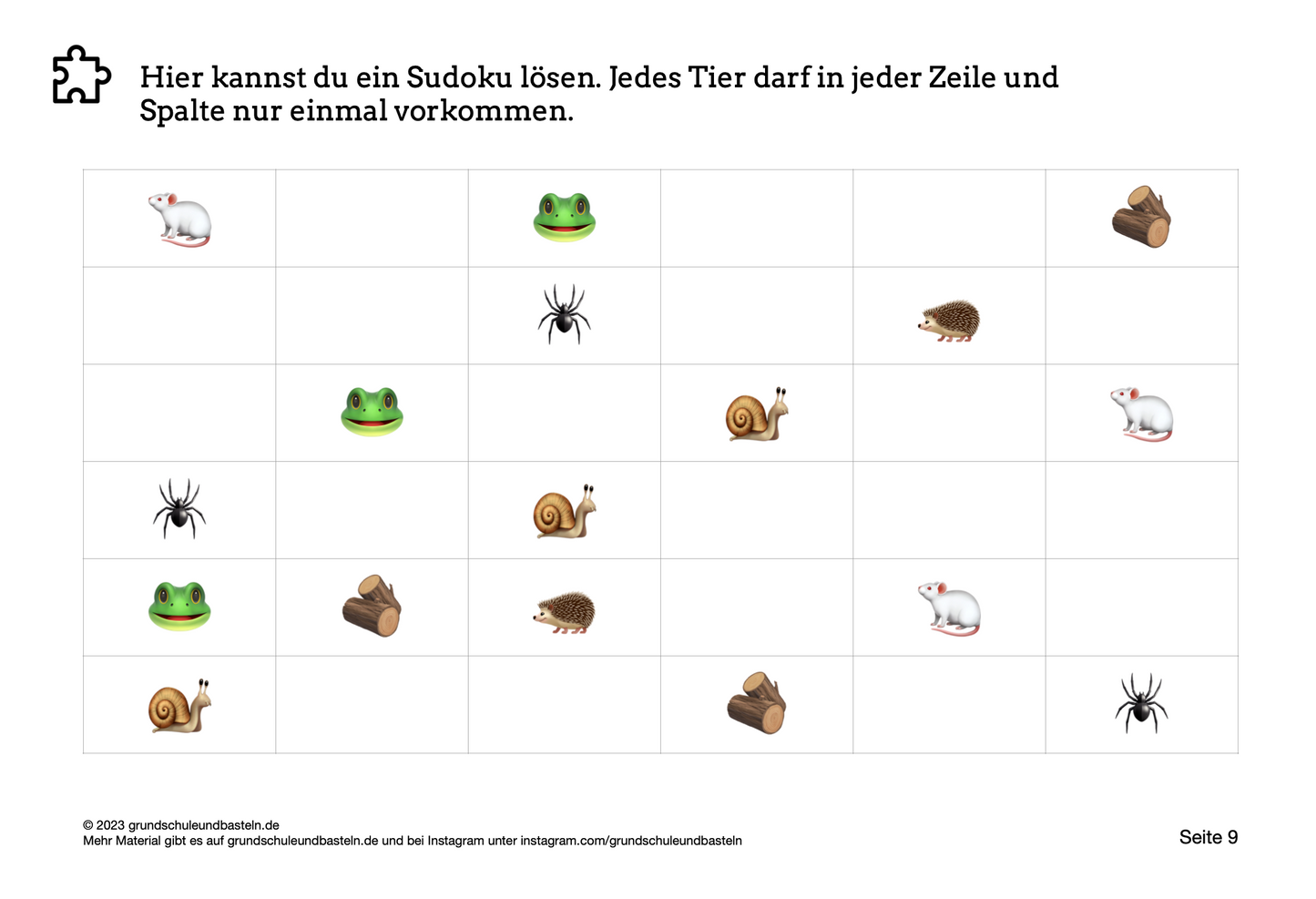 Lernheft: Der Igel