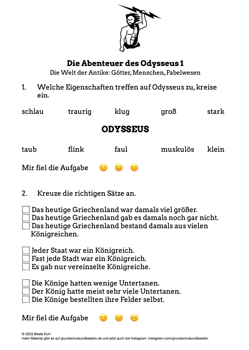 Begleitmaterial: Die Abenteuer des Odysseus