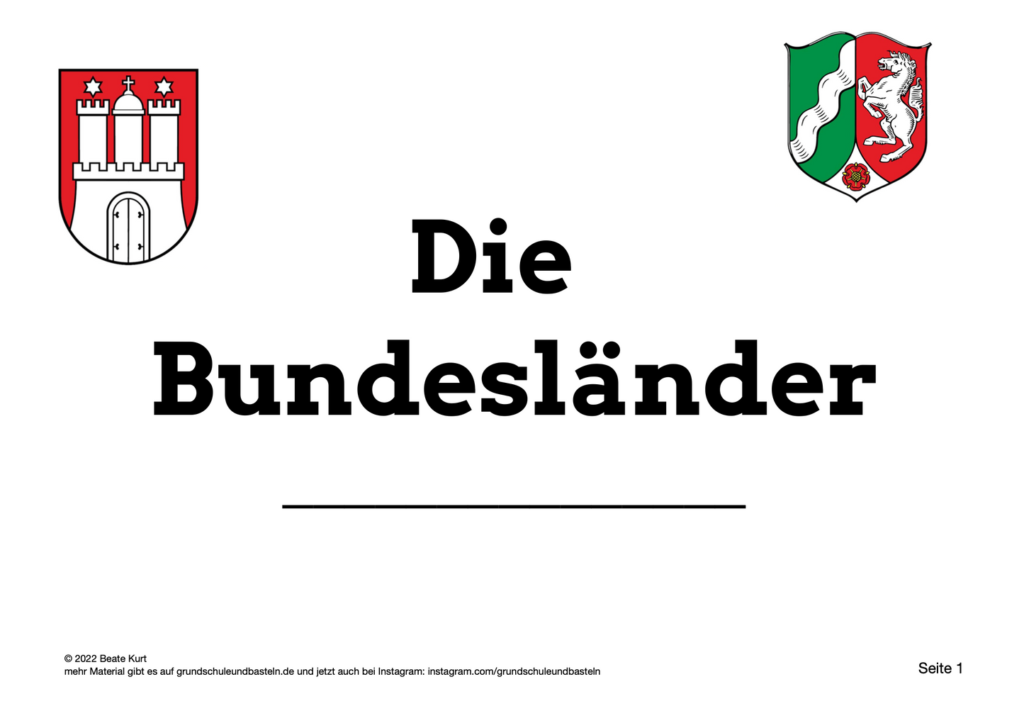 Lernheft: Die Bundesländer