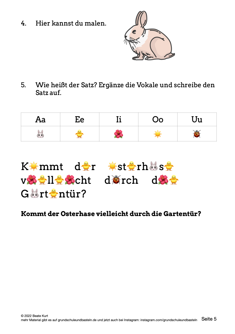 Begleitmaterial: Die Sache mit dem Osterhasen