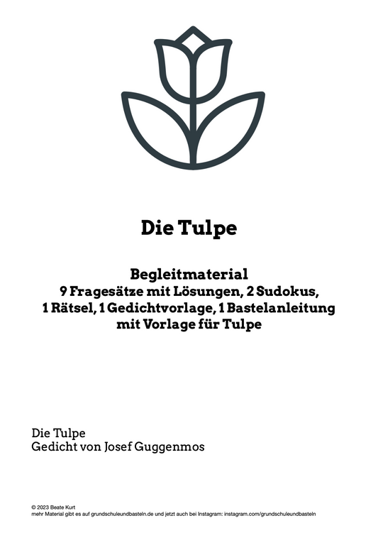 Begleitmaterial: Die Tulpe