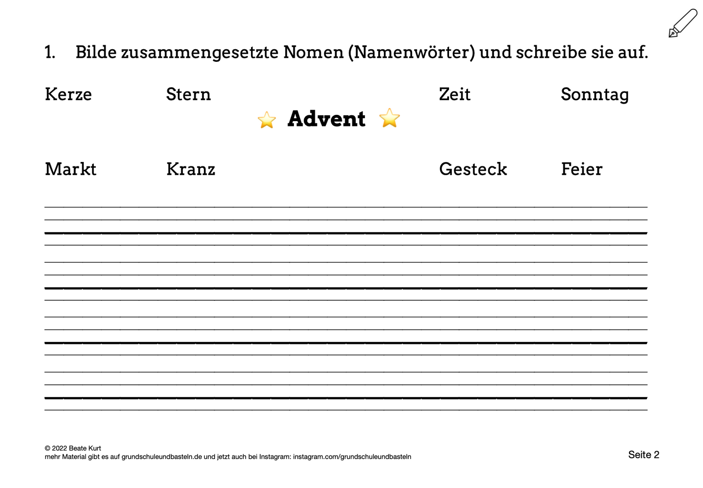 Lernheft: Im Advent