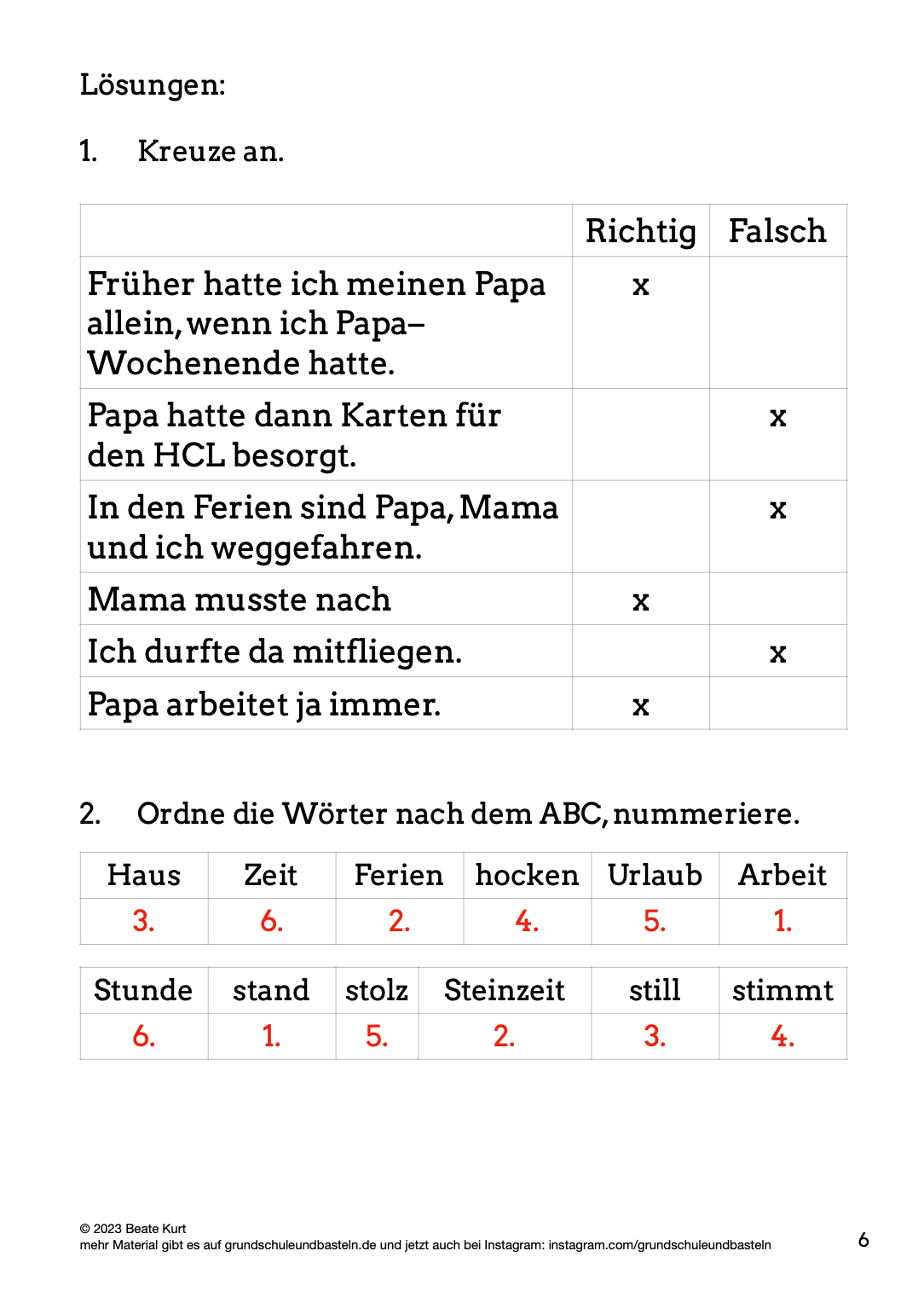 Begleitmaterial: In die Steinzeit und zurück