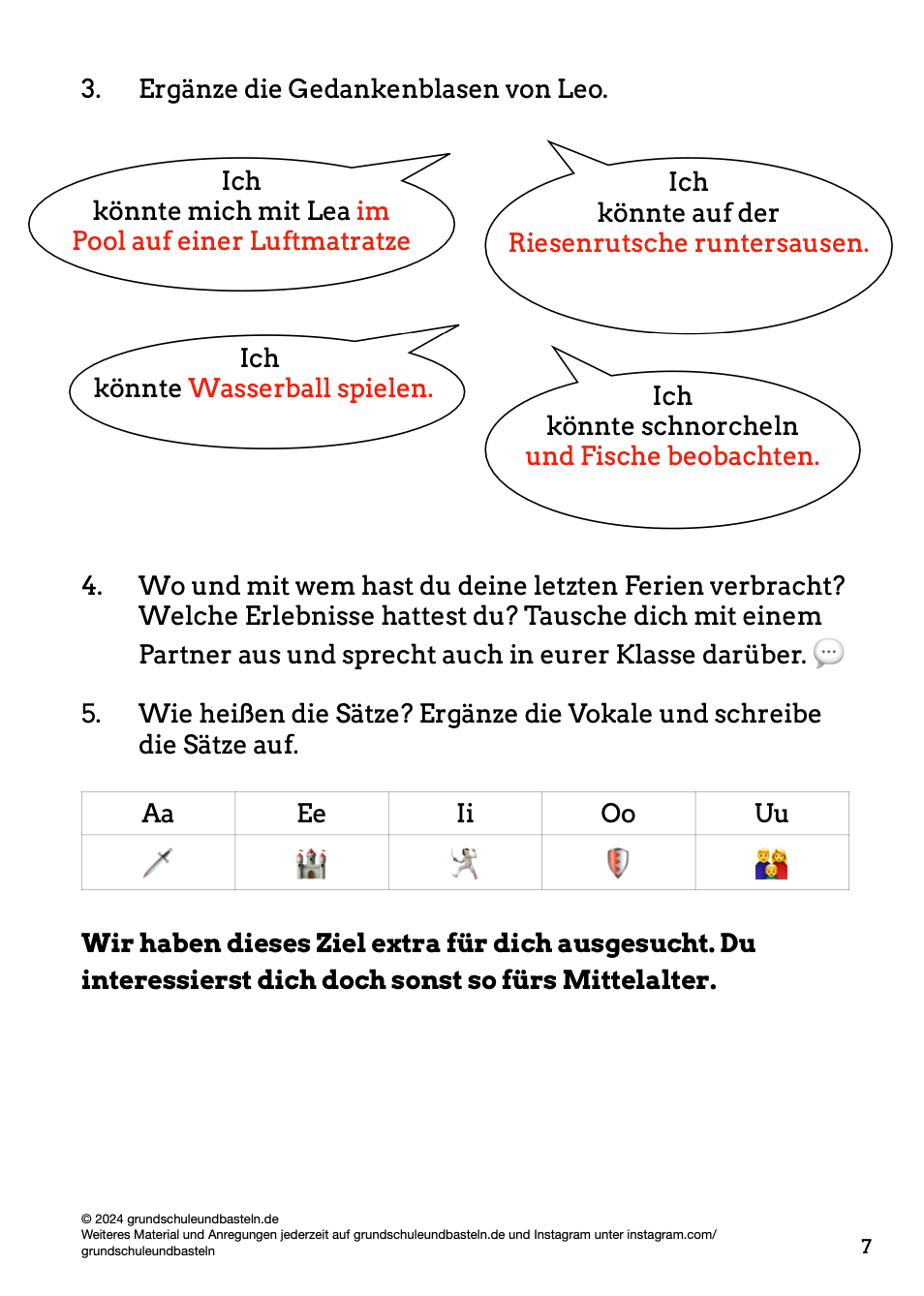 Begleitmaterial: Ins Mittelalter und zurück