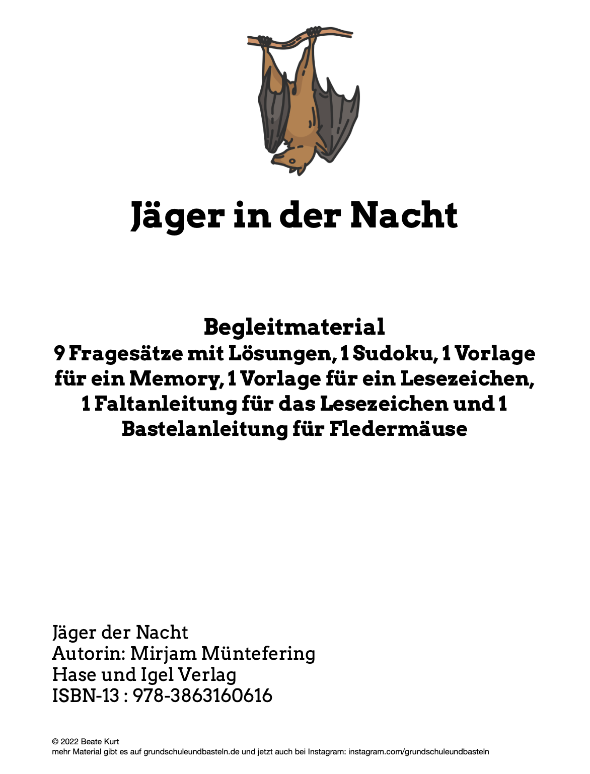 Begleitmaterial: Jäger in der Nacht