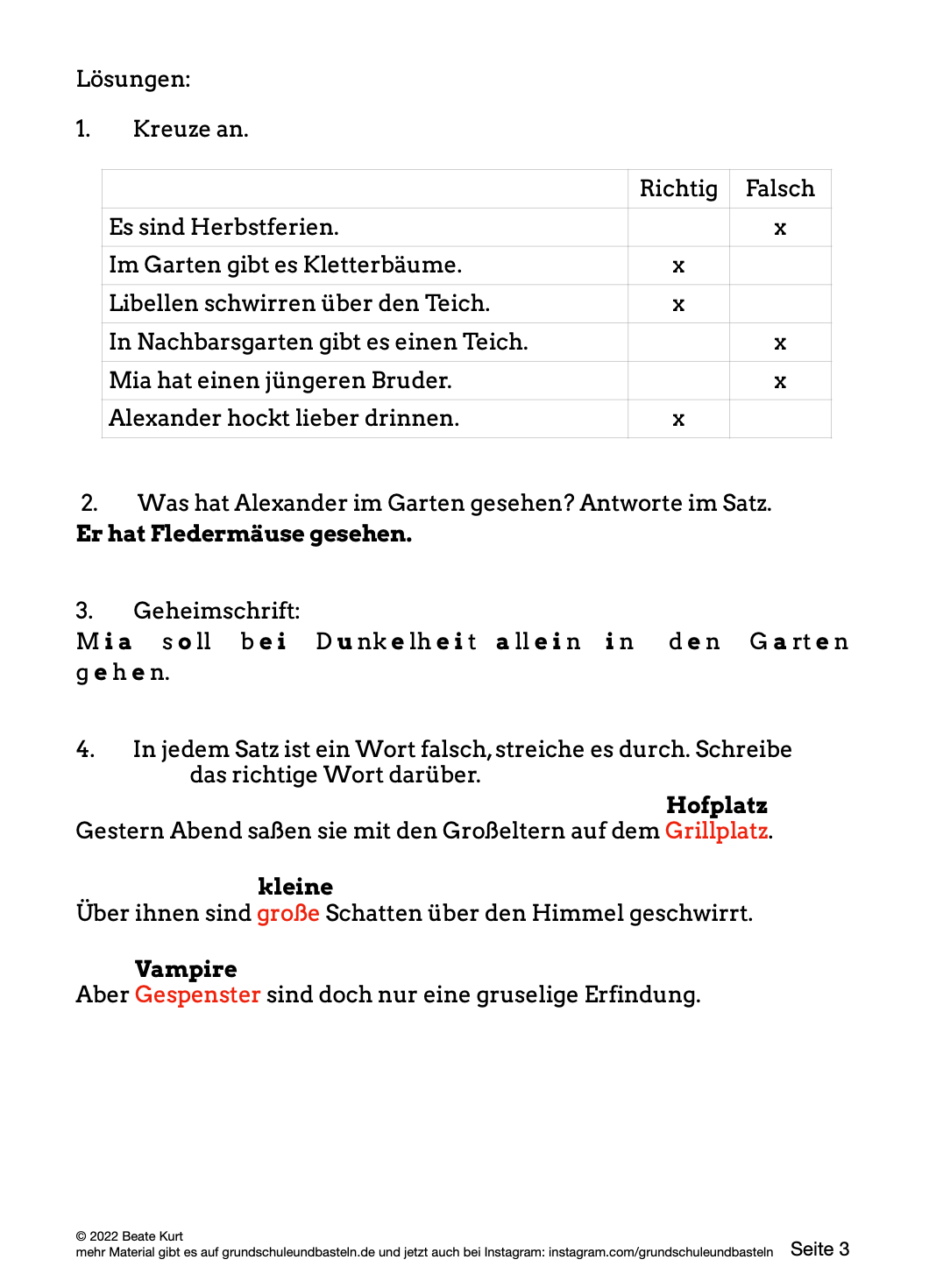 Begleitmaterial: Jäger in der Nacht