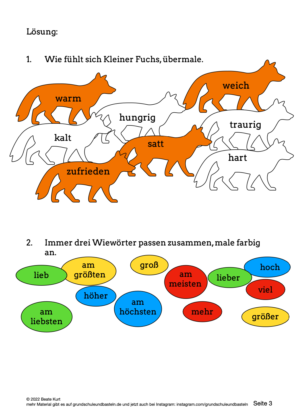 Begleitmaterial: Kleiner Fuchs, bleibst du bei uns?