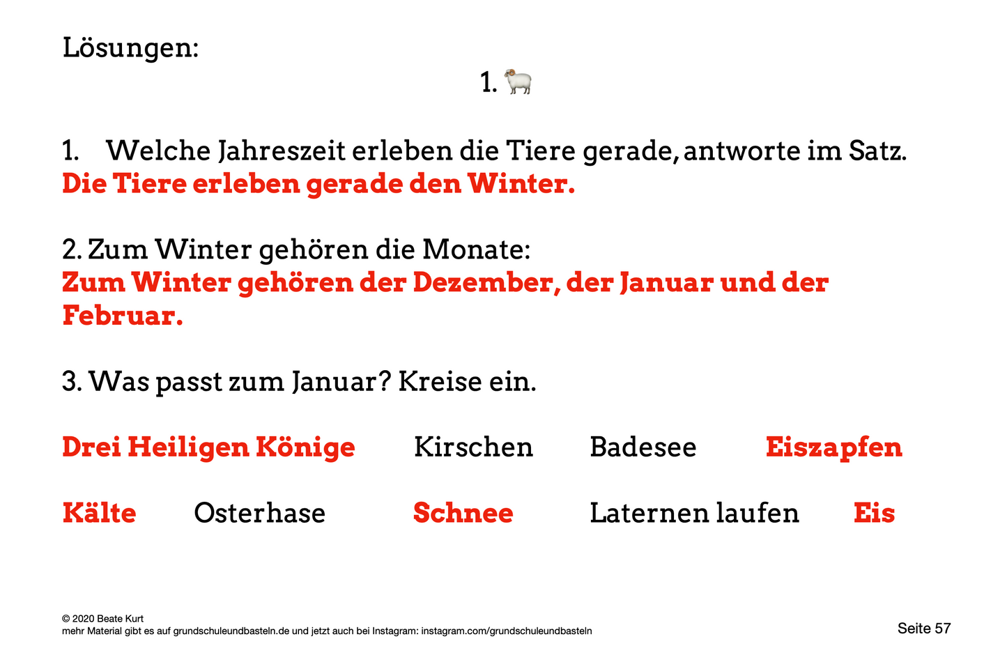 Lerngeschichte Kalender: Ziegenbock Karl und seine Freunde