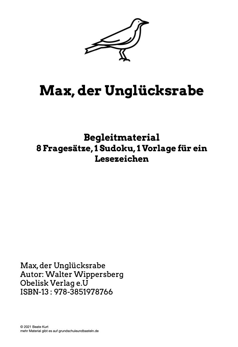 Begleitmaterial: Max, der Unglücksrabe