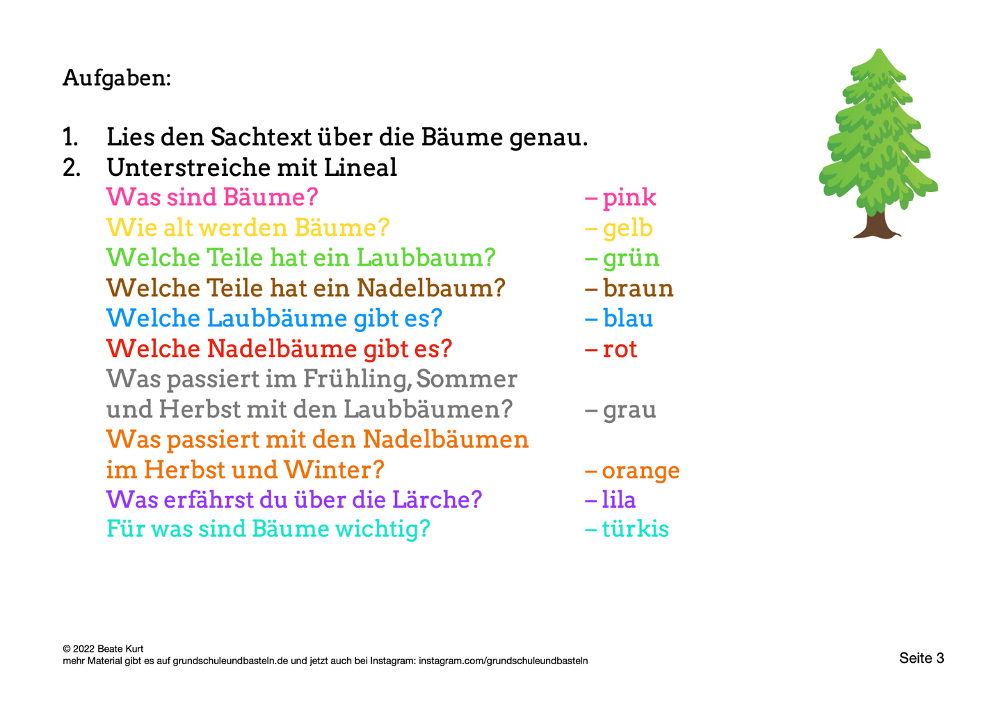 Lapbook: Bäume