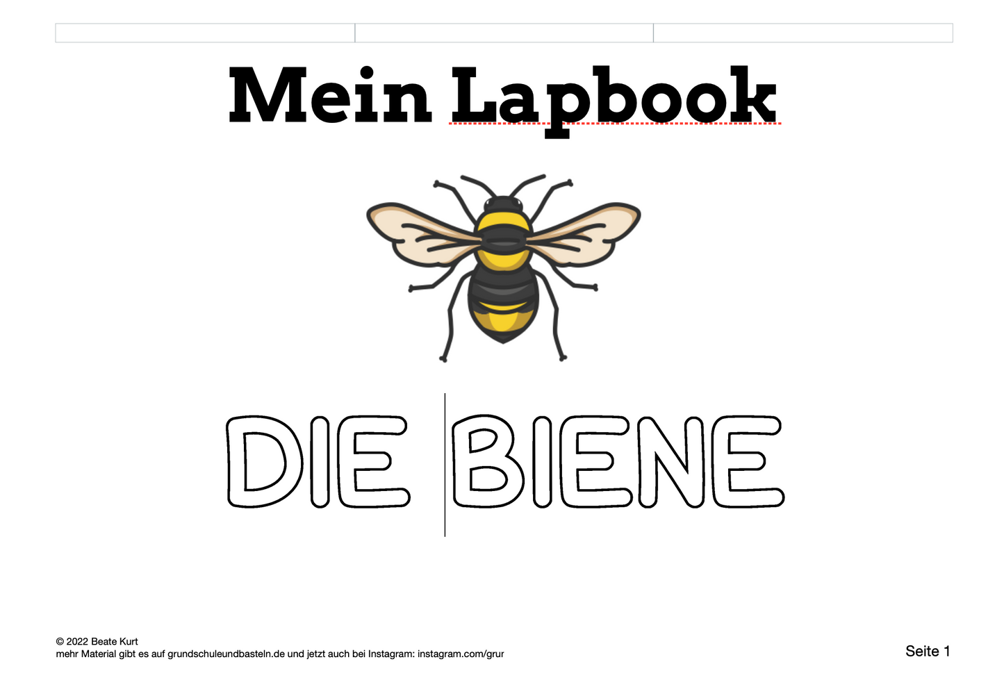 Lapbook: Biene