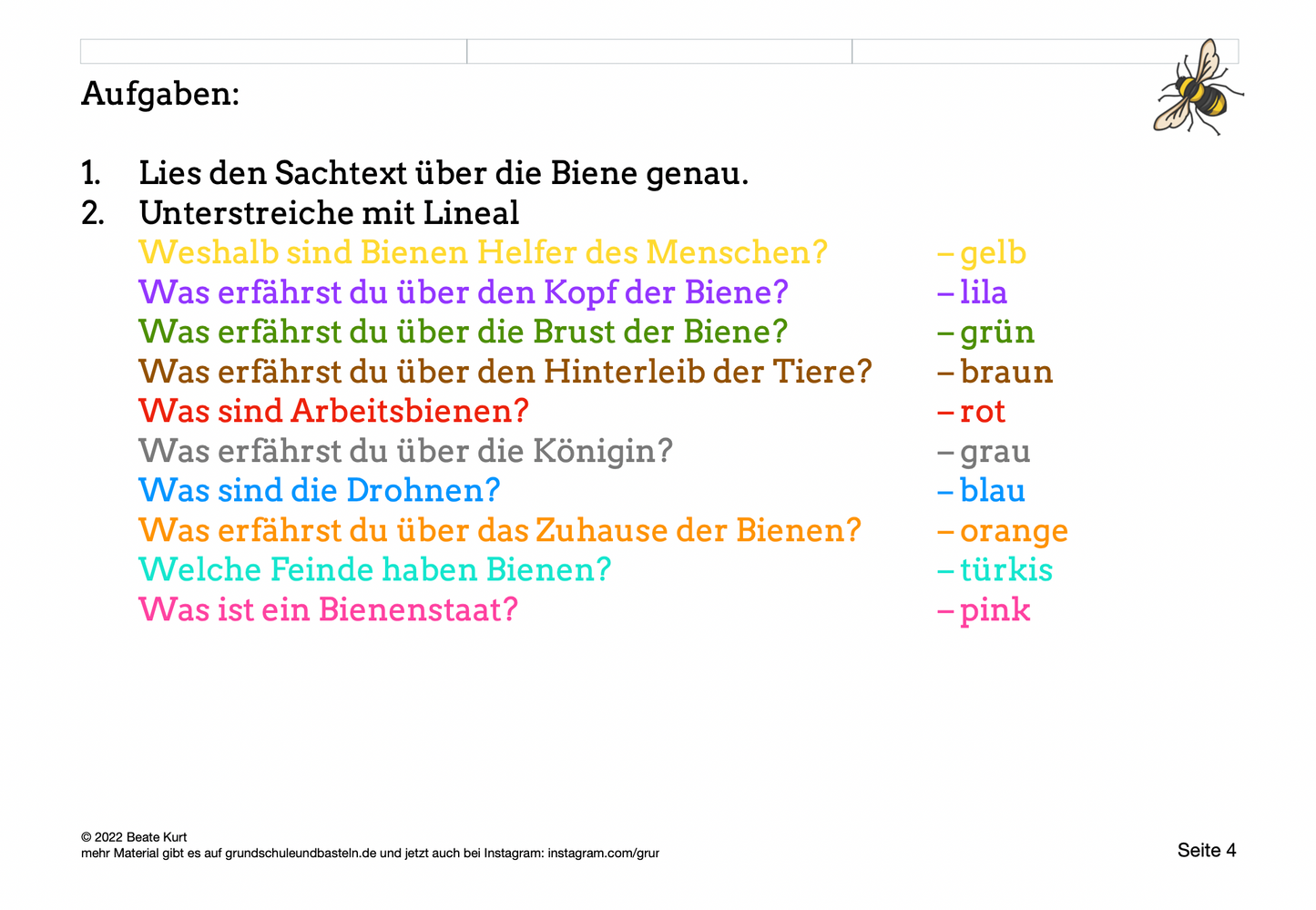 Lapbook: Biene