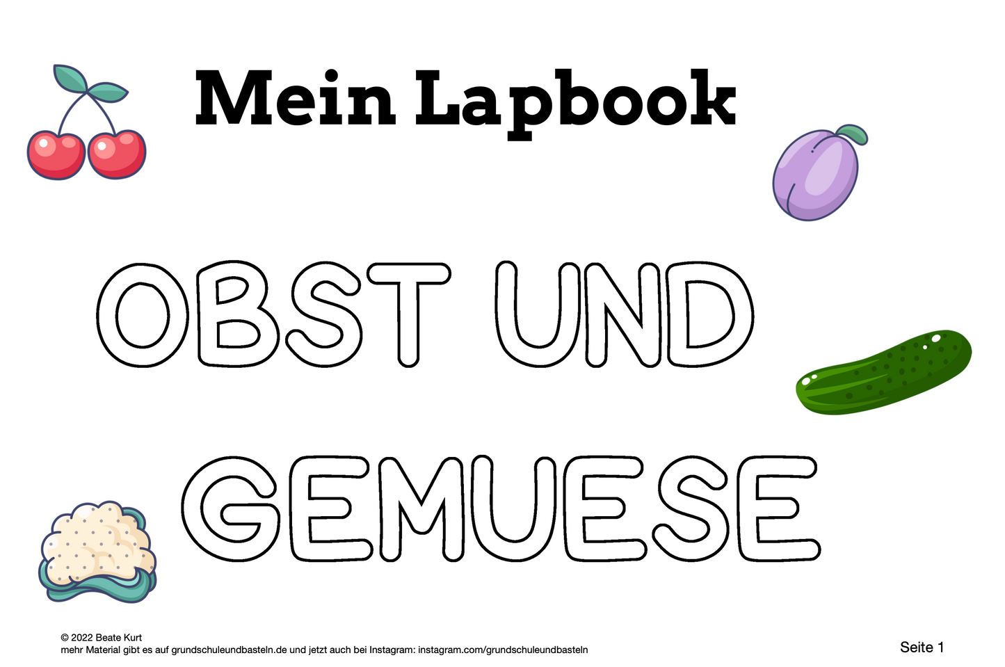 Lapbook: Obst und Gemüse