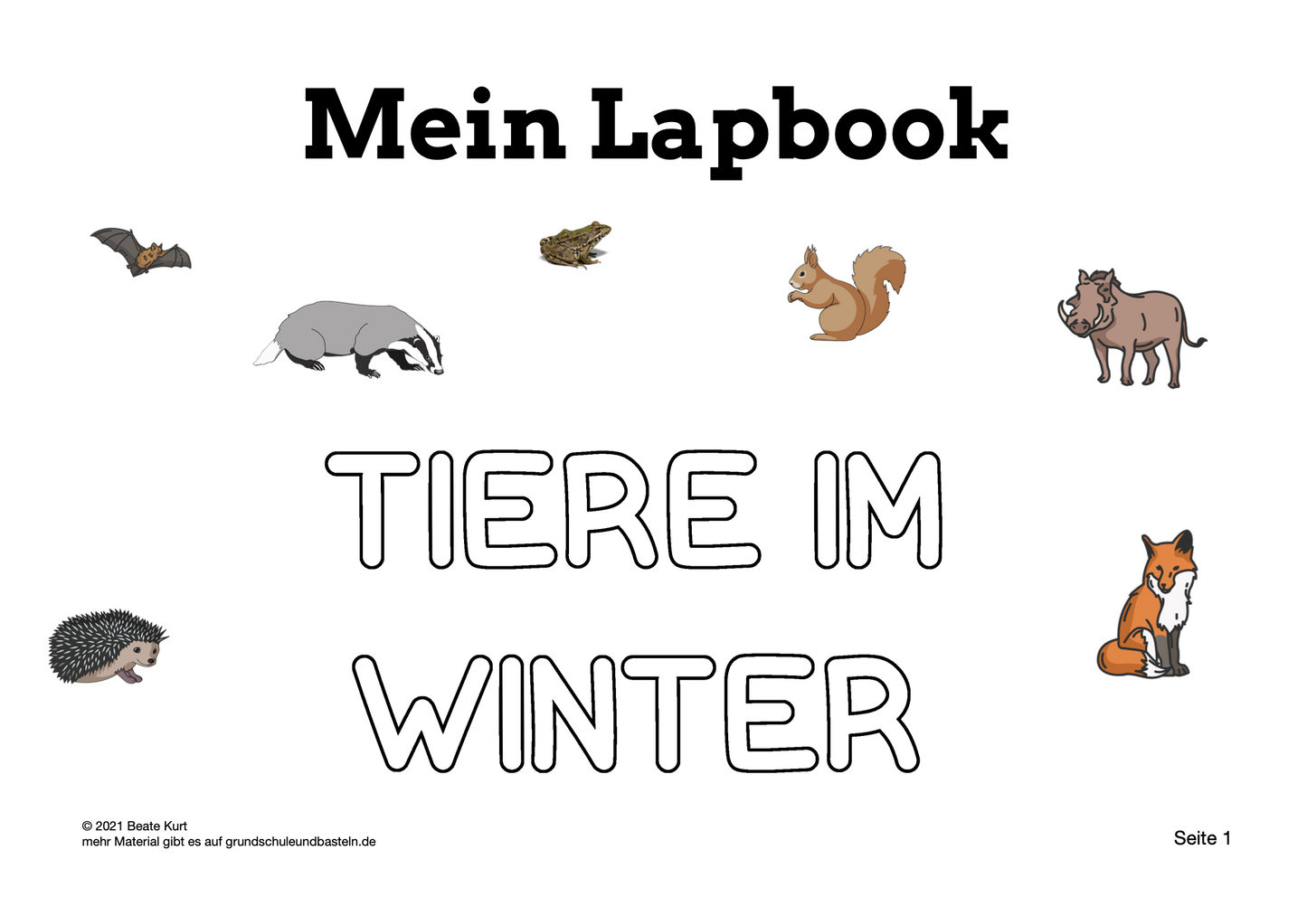 Lapbook: Tiere im Winter