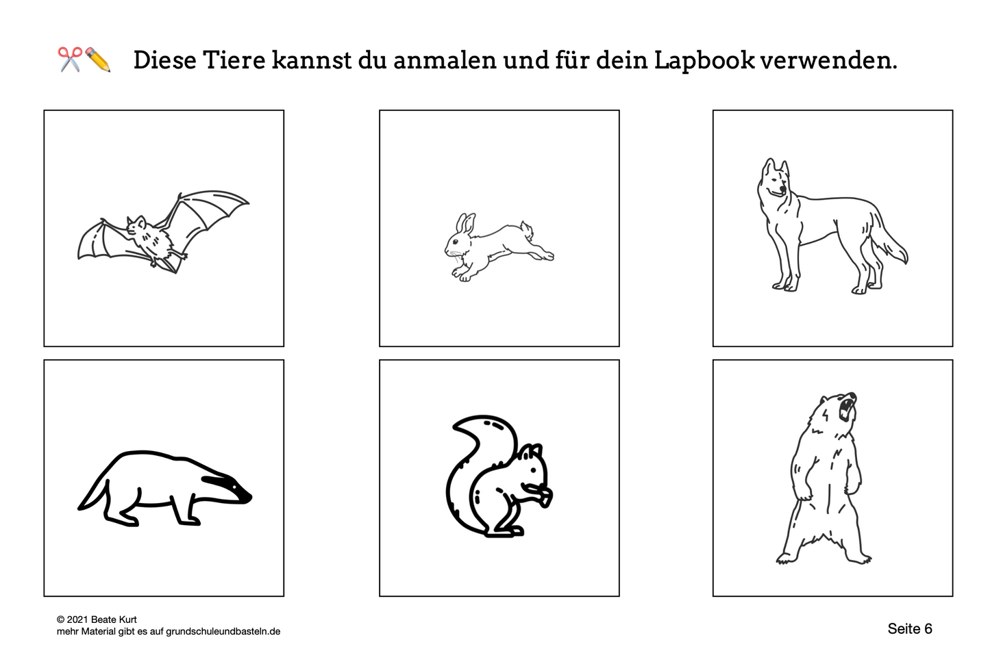 Lapbook: Tiere im Winter