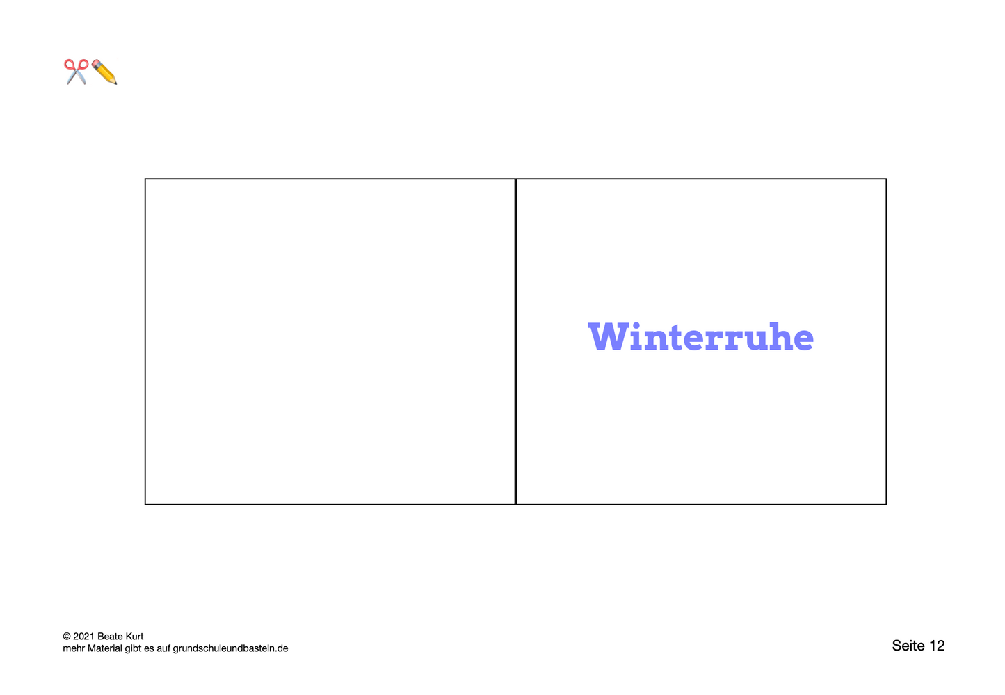 Lapbook: Tiere im Winter