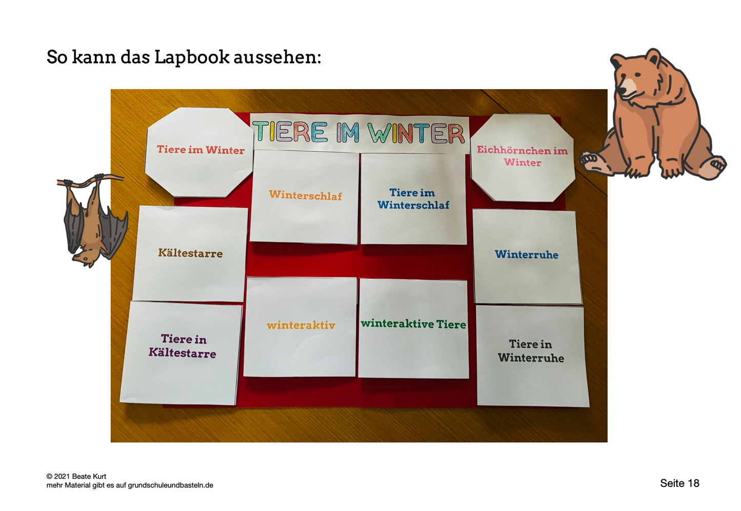 Lapbook: Tiere im Winter