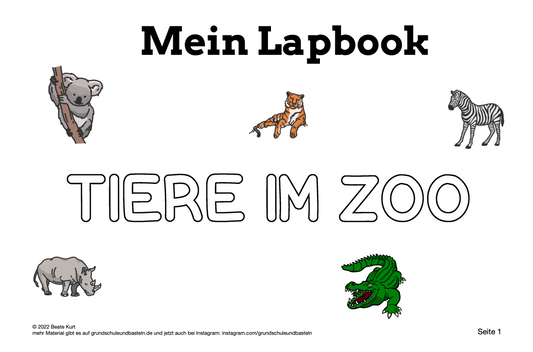 Lapbook: Tiere im Zoo