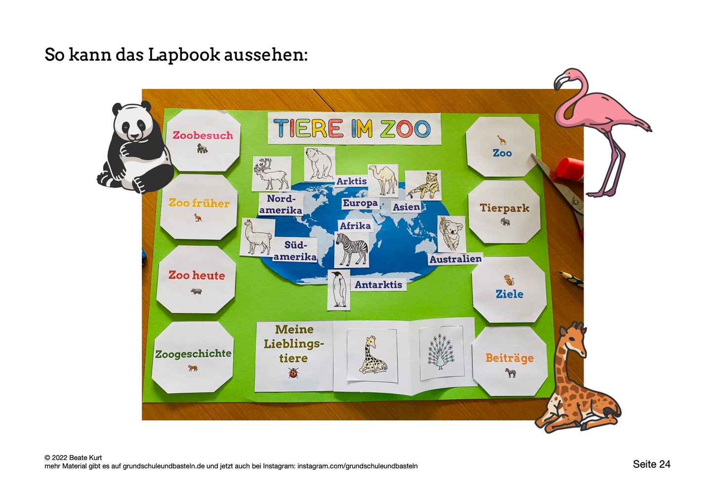 Lapbook: Tiere im Zoo