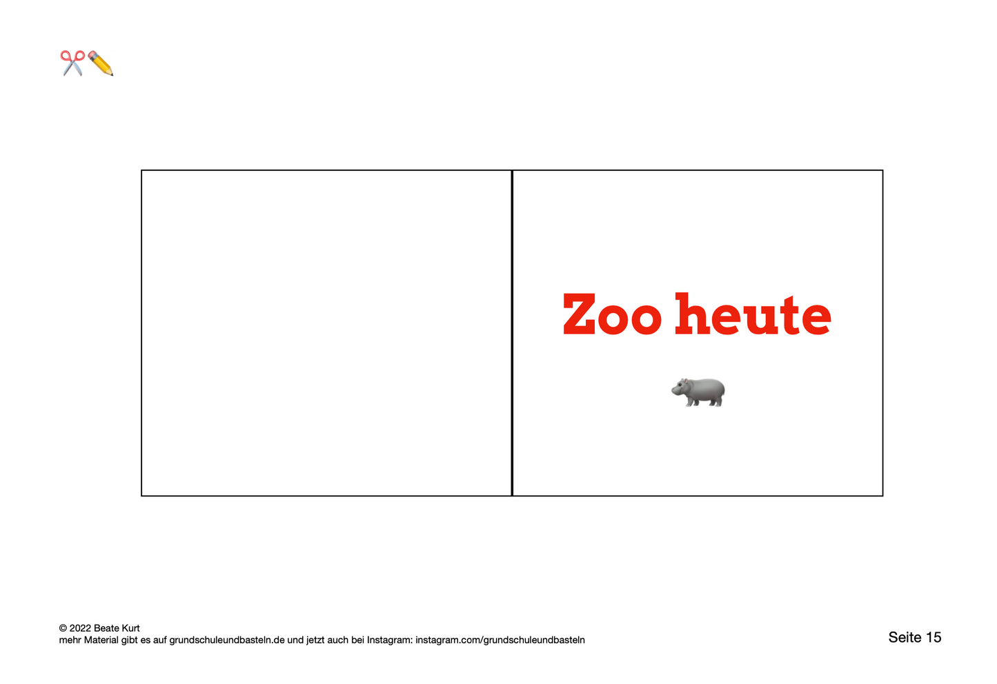 Lapbook: Tiere im Zoo