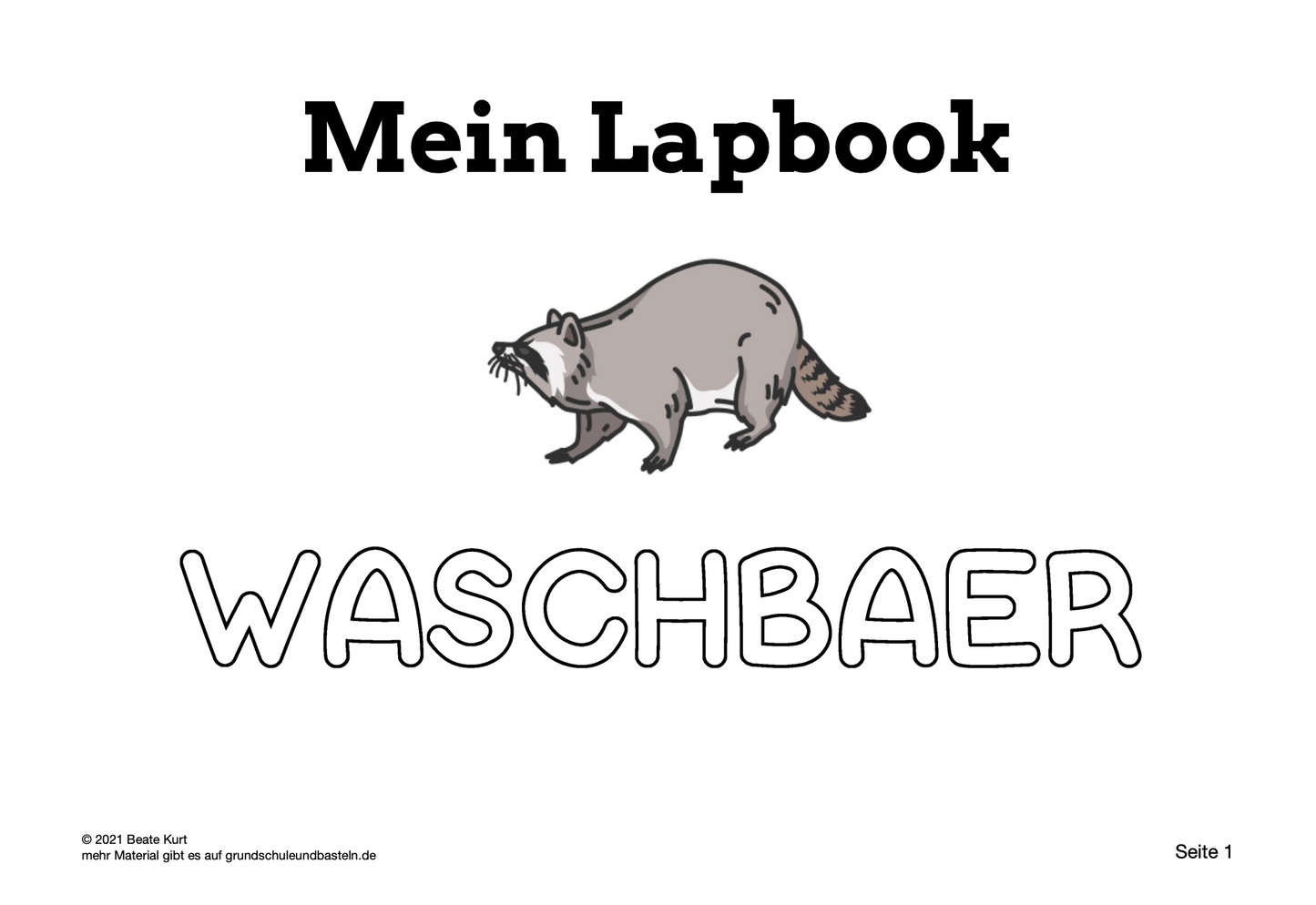 Lapbook: Waschbär