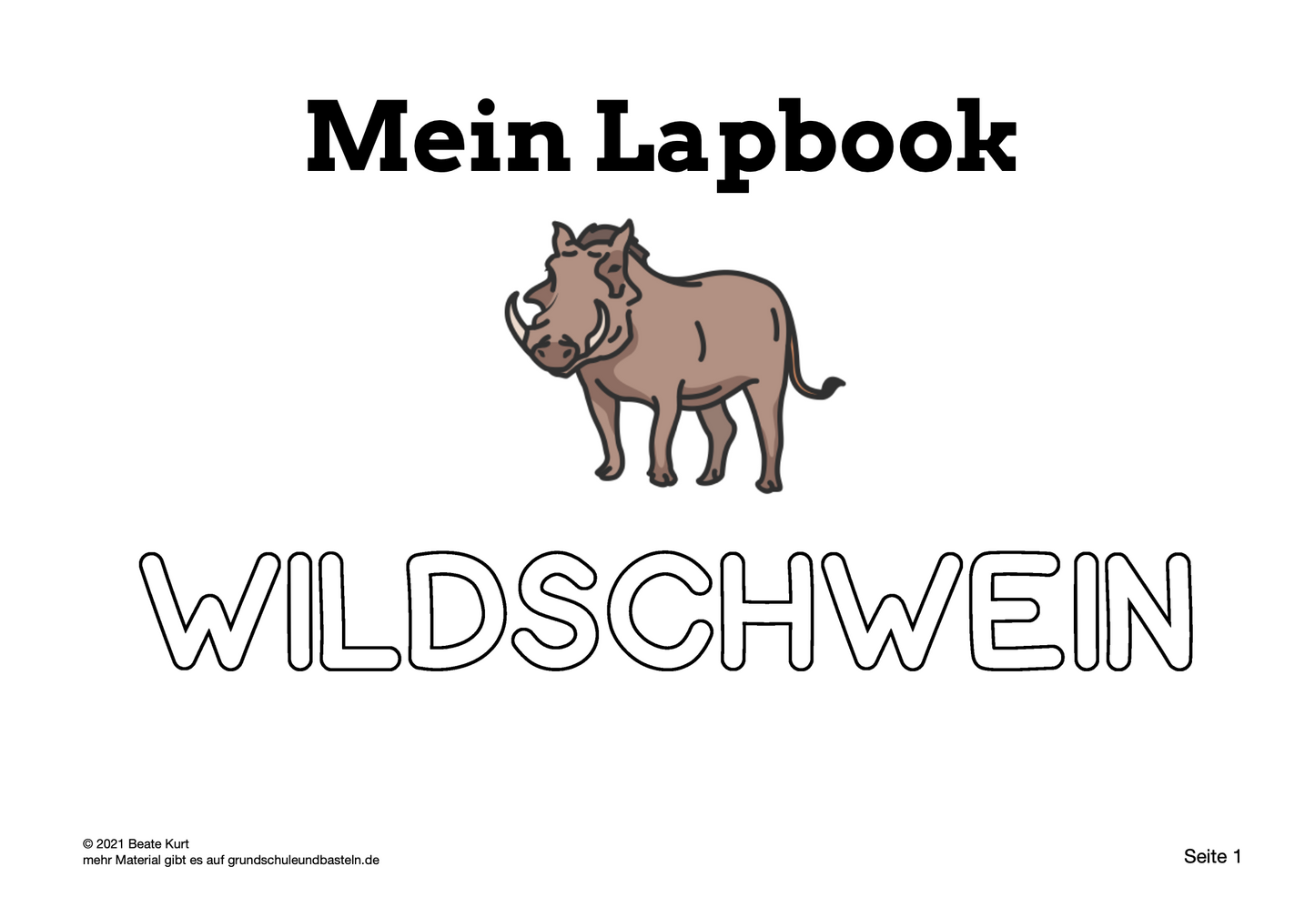 Lapbook: Wildschwein