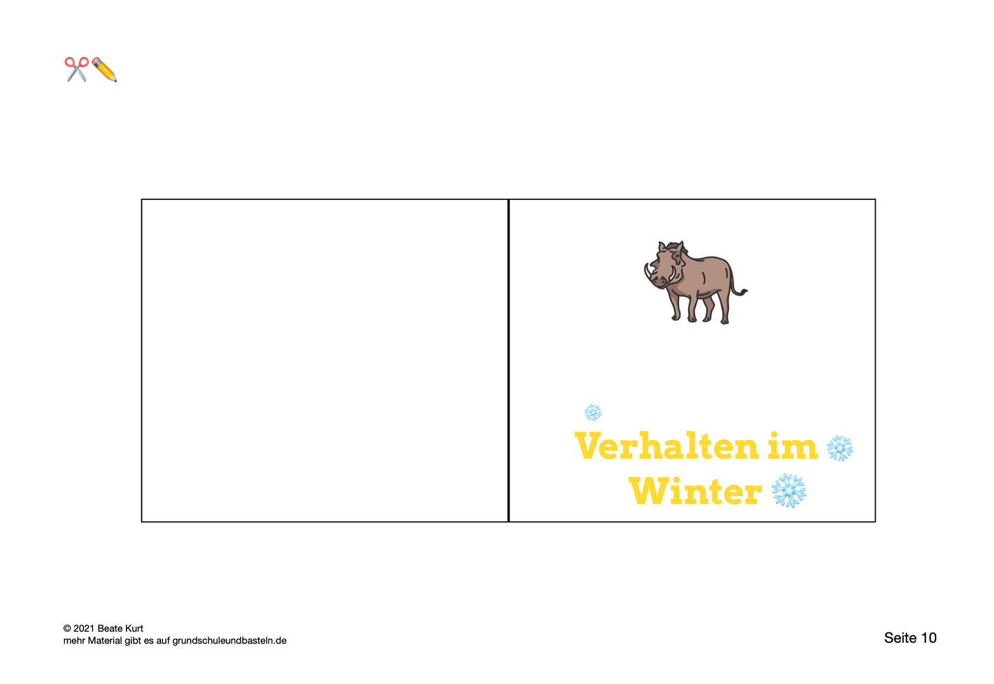 Lapbook: Wildschwein