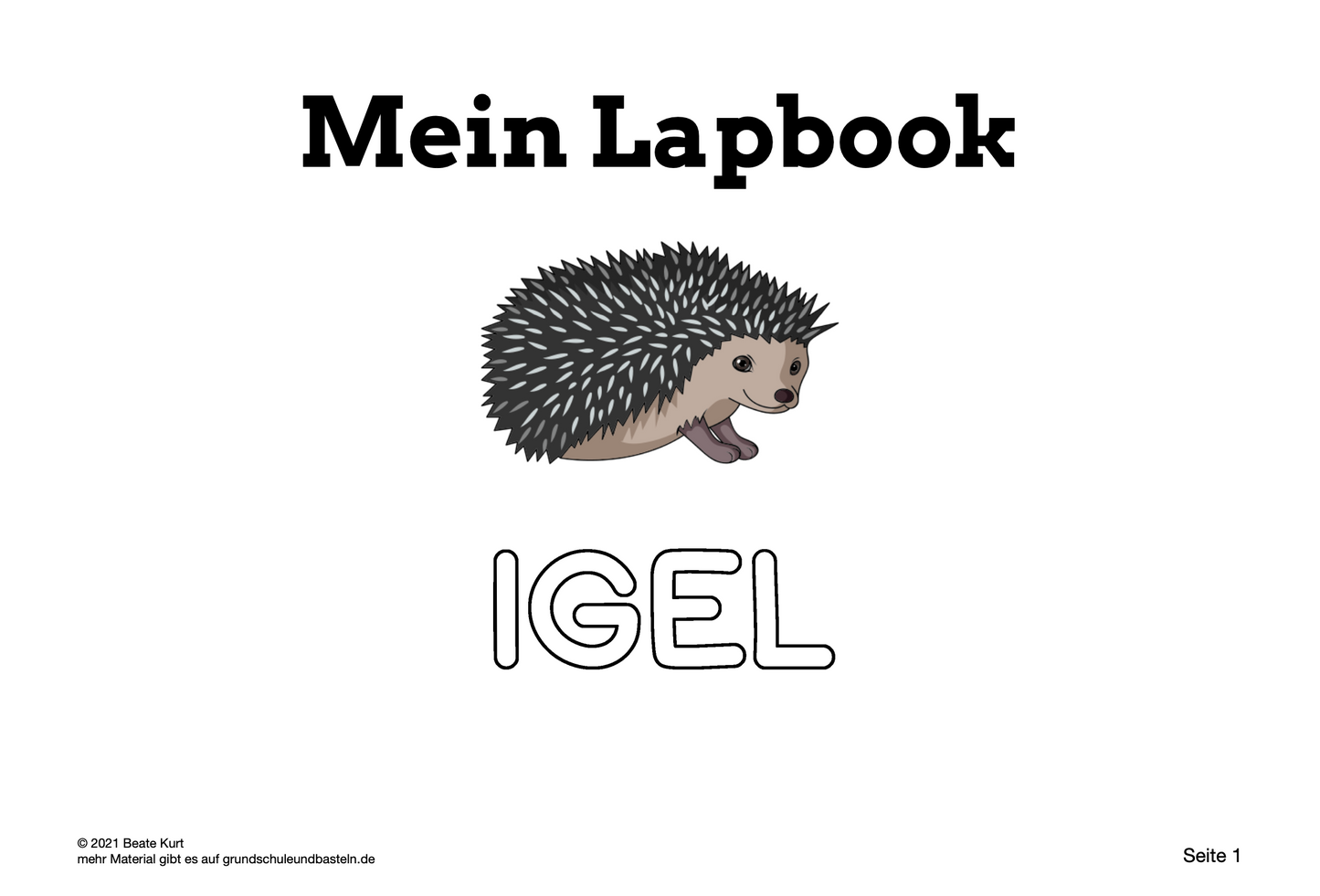 Lapbook: Igel