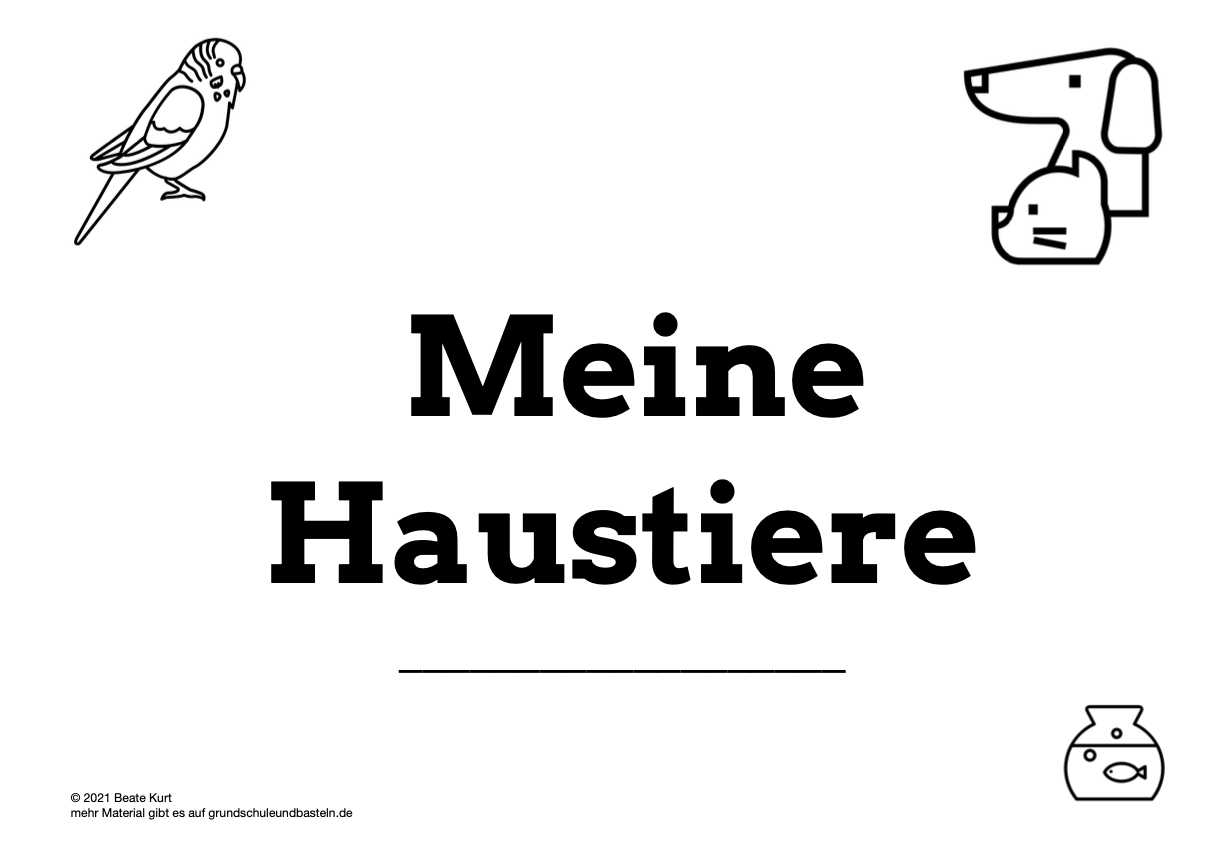 Lernheft: Haustiere