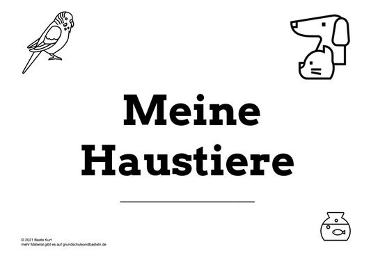 Lernheft: Haustiere