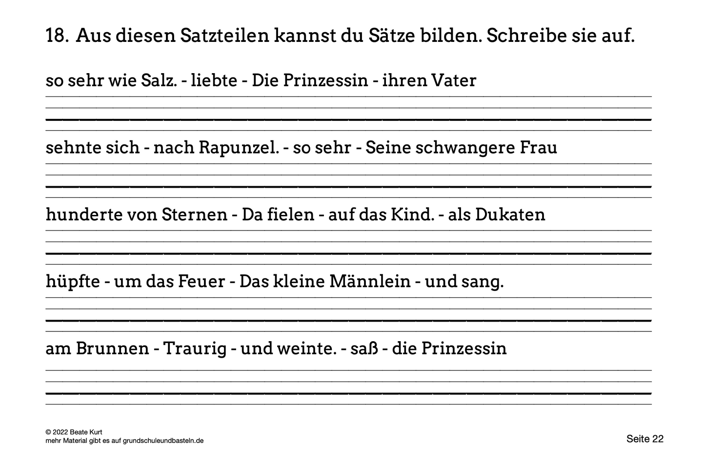 Lernheft: Märchenreise