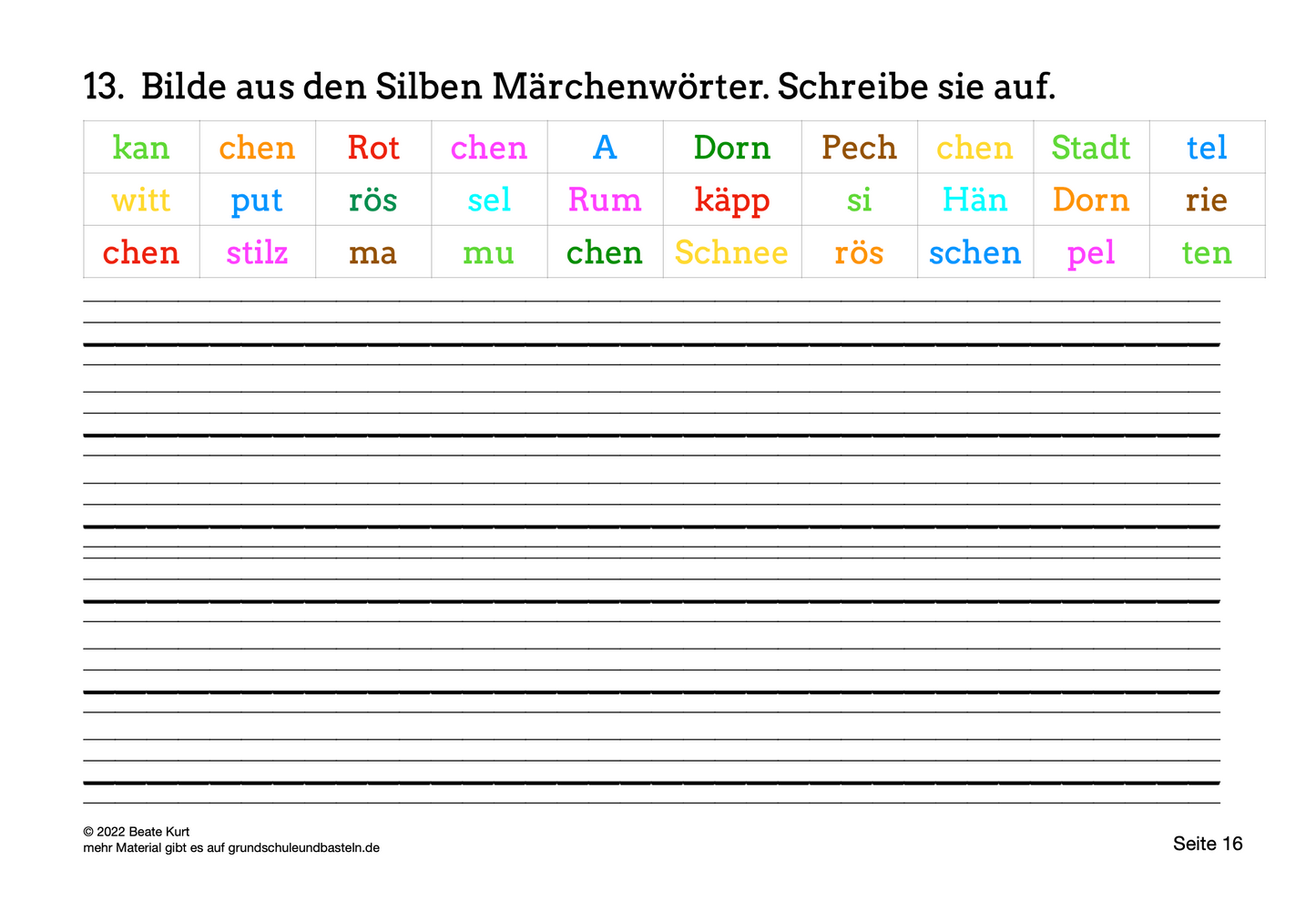 Lernheft: Märchenreise