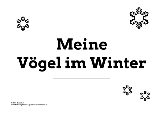 Lernheft: Vögel im Winter