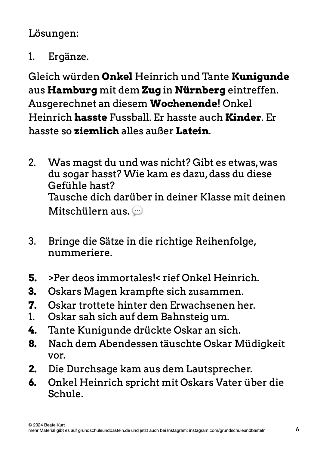 Begleitmaterial: Oskar und das Geheimnis der Kinderbande