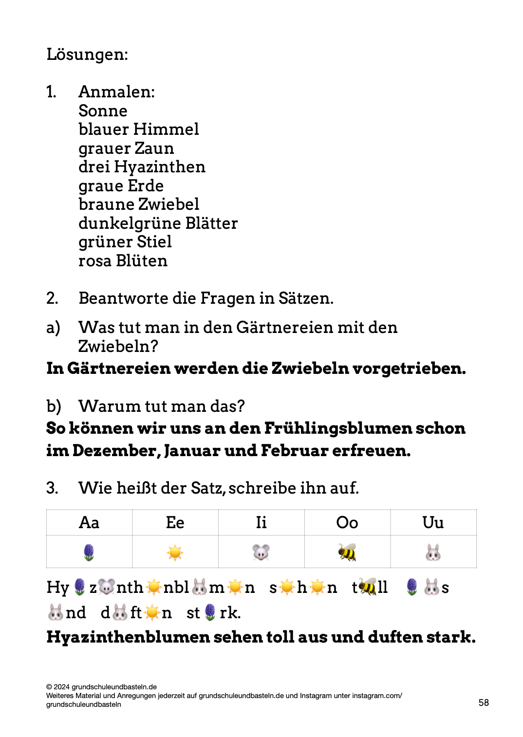 Hörverstehen: Frühblüher