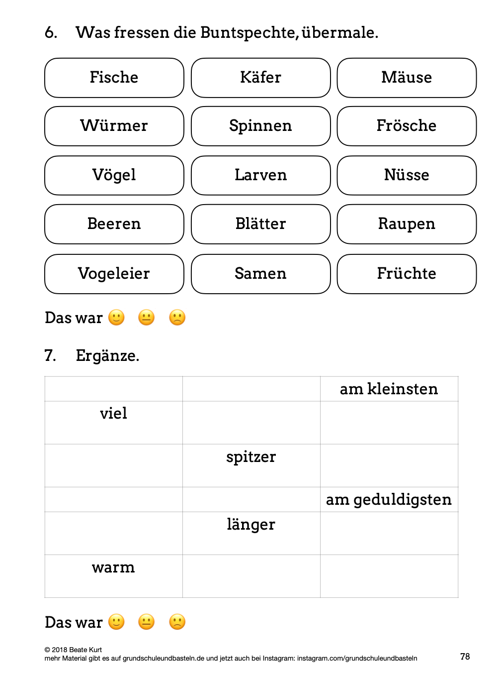 Hörverstehen: Waldtiere