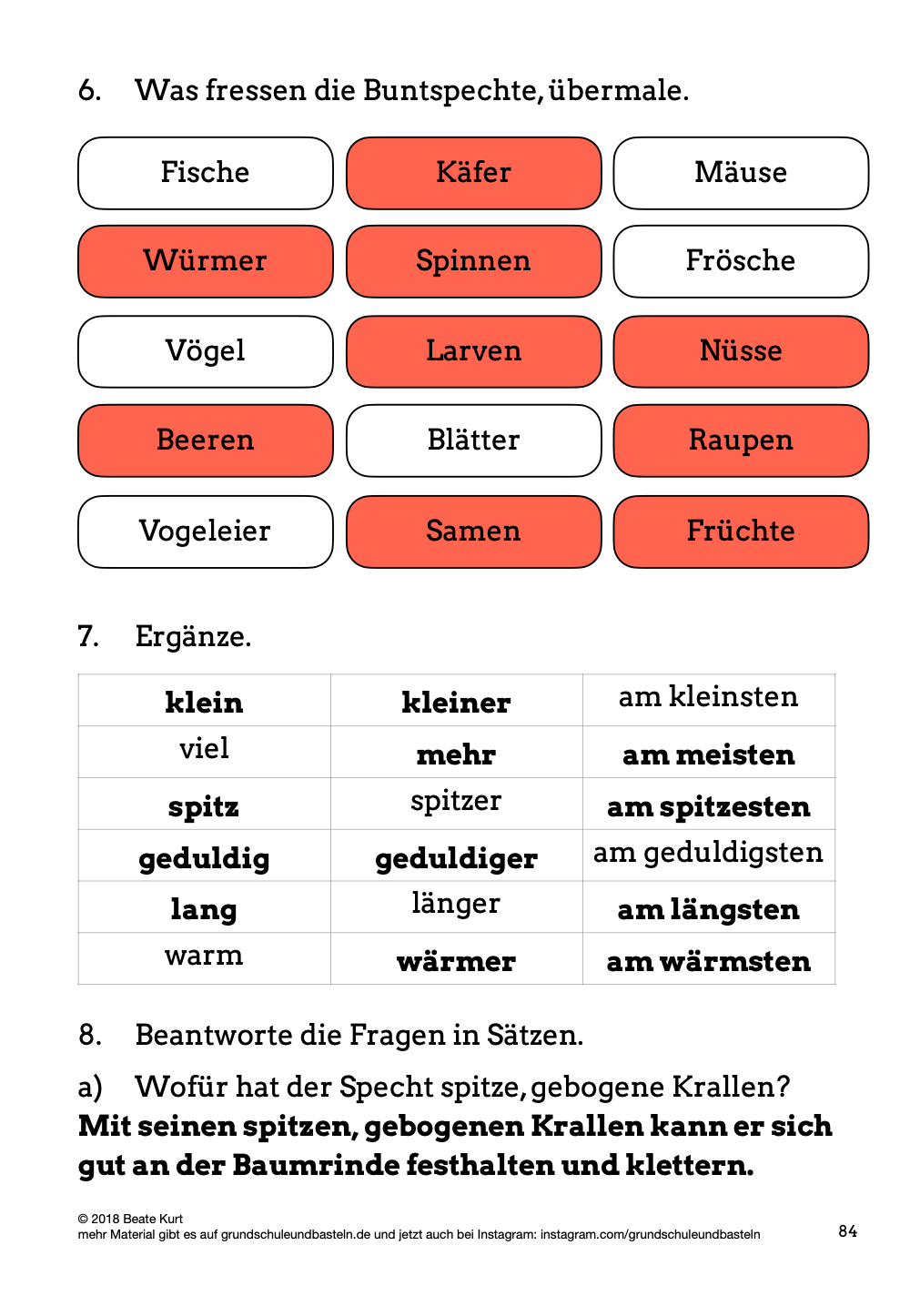 Hörverstehen: Waldtiere