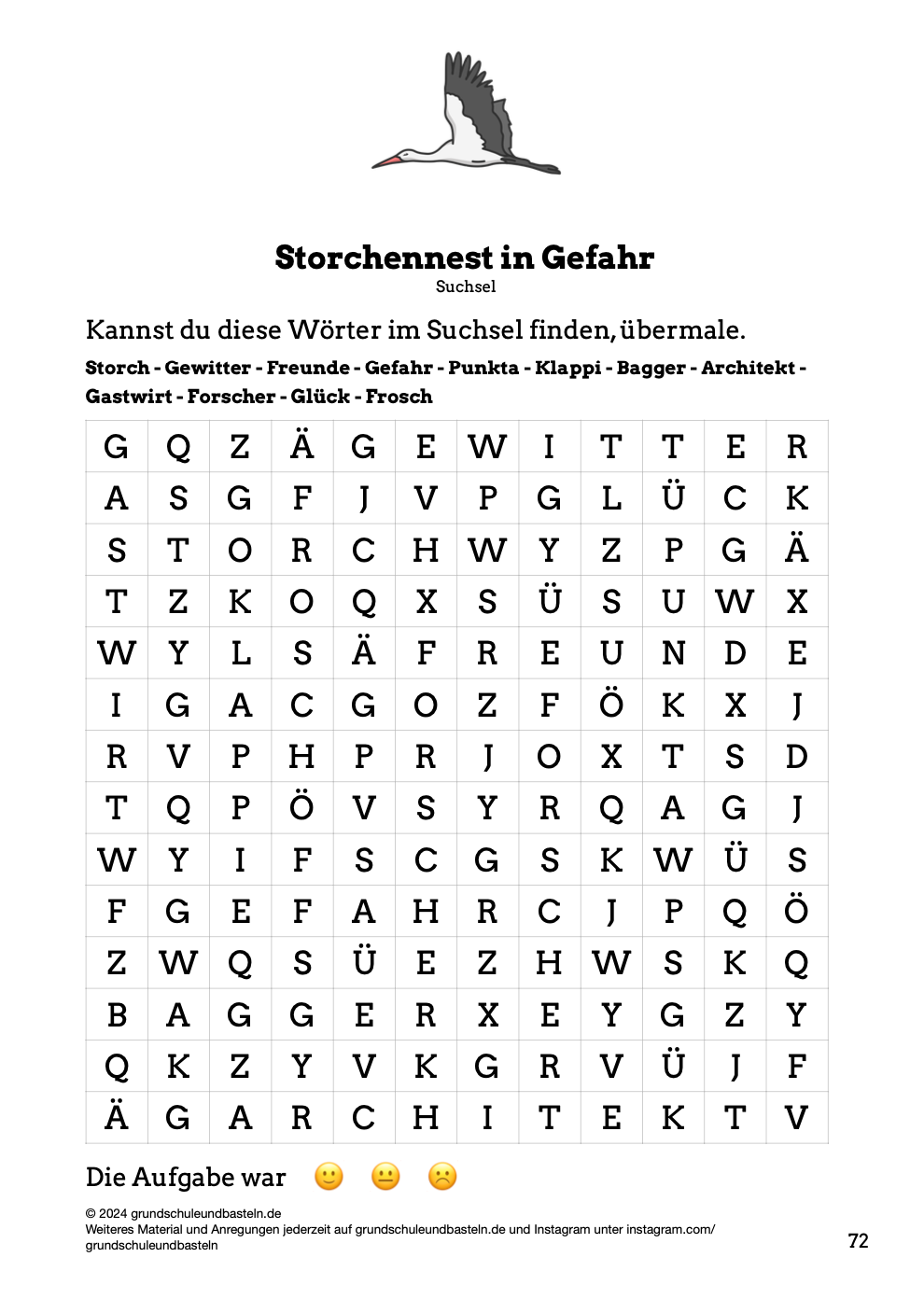 Begleitmaterial: Storchennest in Gefahr